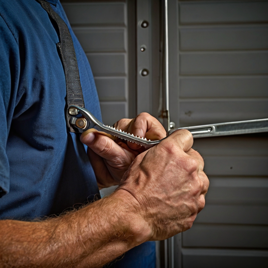 Satisfied customer with a smoothly operating garage door.