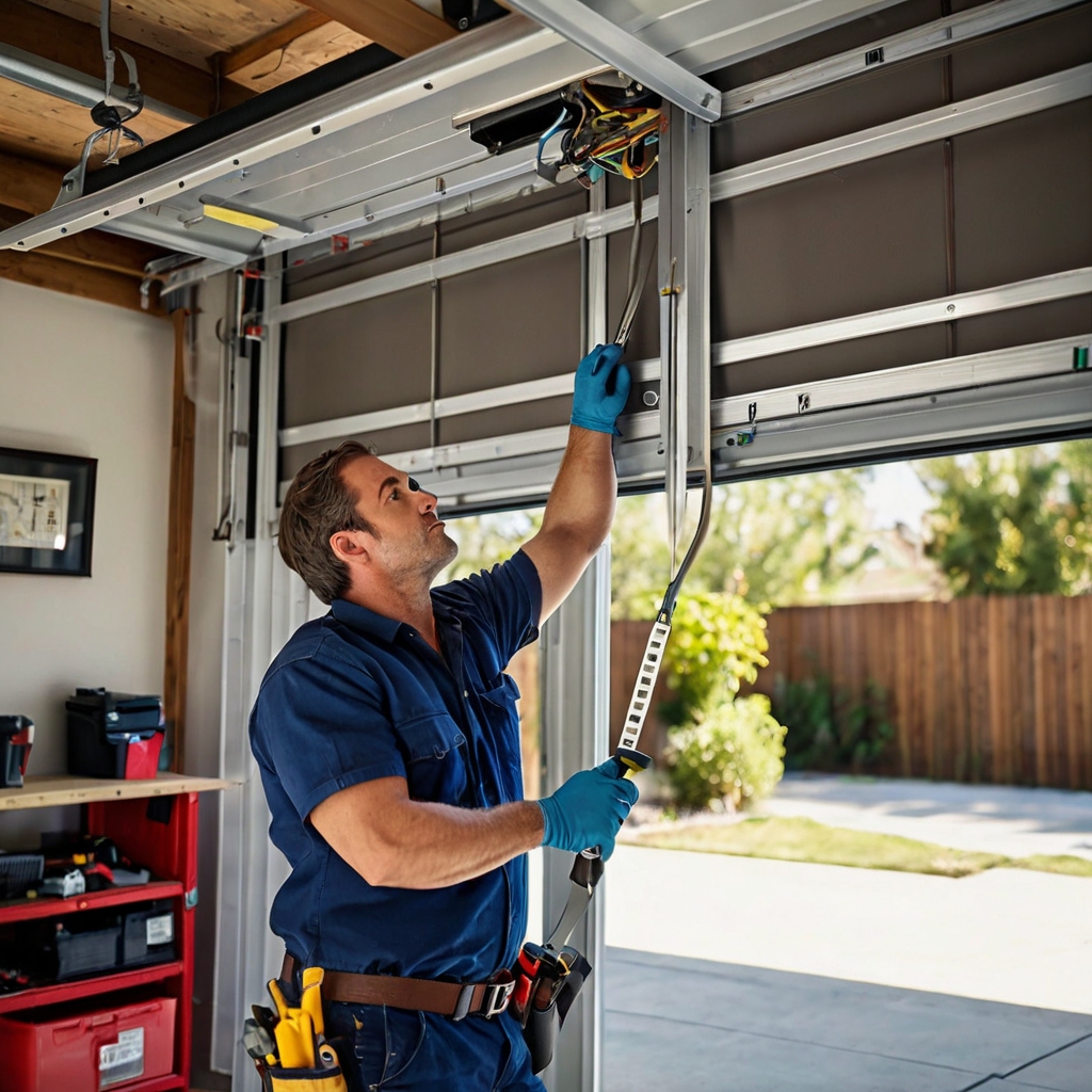 Automatic garage door operating smoothly after Automatic Garage Door Repair.